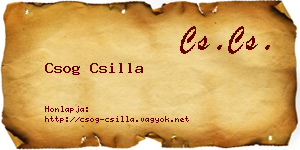 Csog Csilla névjegykártya